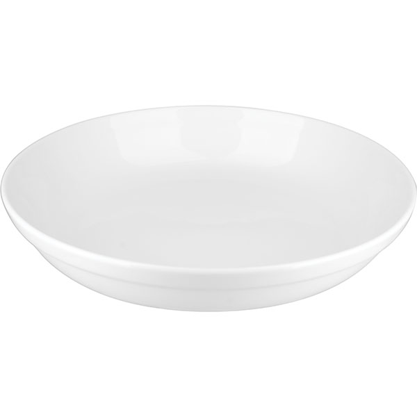 Блюдо «Диверс» глубокое фуршетное;фарфор;D=350,H=45мм;белый