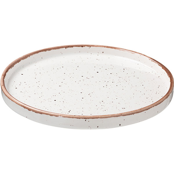 Блюдо «Пунто Бьянка»;фарфор;450мл;D=250,H=25мм;белый,черный