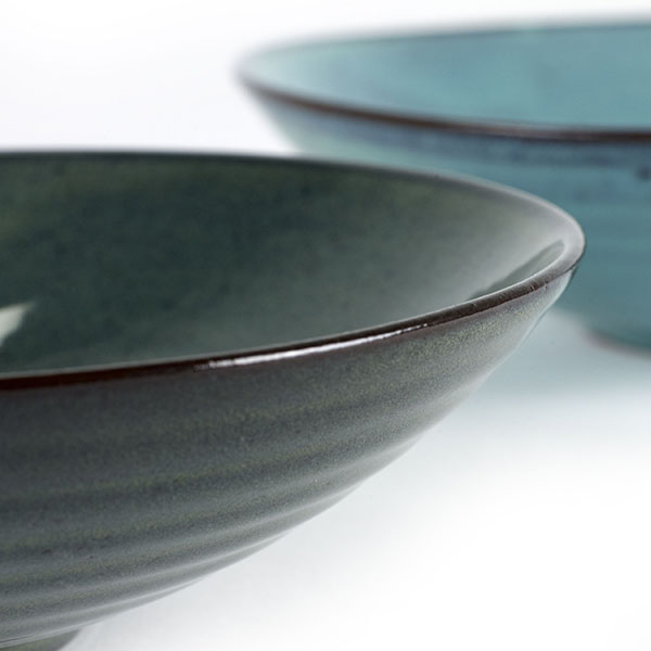 Тарелка глубокая «Аква»;керамика;D=23,H=6см;бирюз.