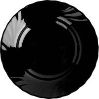 Тарелка глубокая «Трианон»;стекло;450мл;D=225,H=35мм;черный