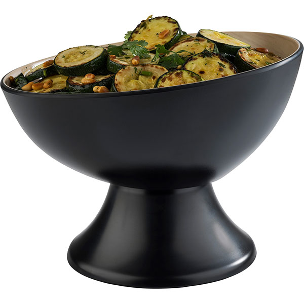 Салатник «Фрида»;пластик;D=25,H=8см;коричнев.,черный