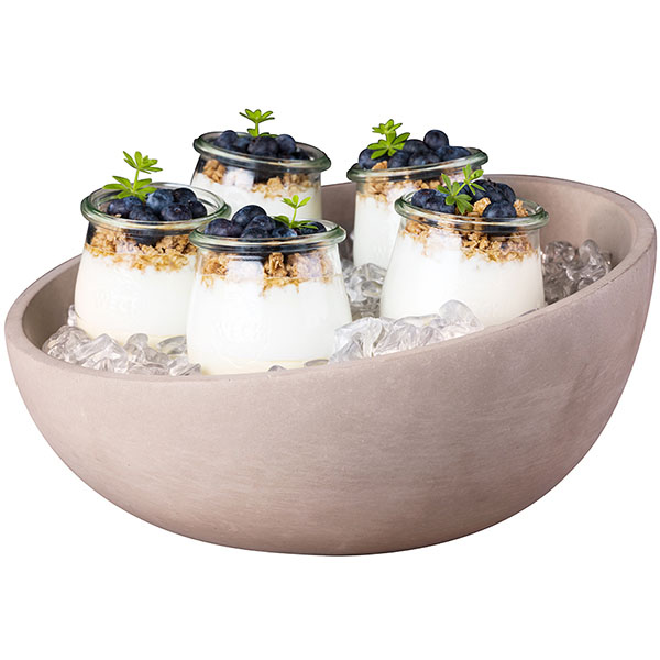 Салатник «Элемент»;бетон;2,5л;D=295,H=85мм;серый