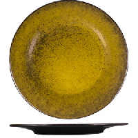 Тарелка «Млечный путь салатовый»;фарфор;D=20,H=2см;салатов.,черный