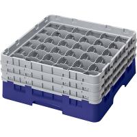 Кассета для бокалов 36 ячеек Dmax=73,Hmax=174мм;полипроп.;,H=22,5,L=50,B=50см;синий