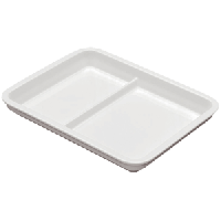 Менажница прямоуг.2отд.;фарфор;,H=30,L=280,B=215мм;белый