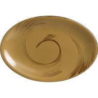 Блюдо «Анфора Алма» овальное;фарфор;,L=34,B=23см;олив.