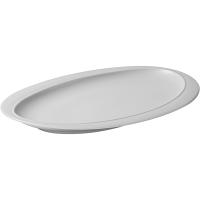 Блюдо «Парфенон» овальное;фарфор;,L=33,B=23,5см;белый,матовый