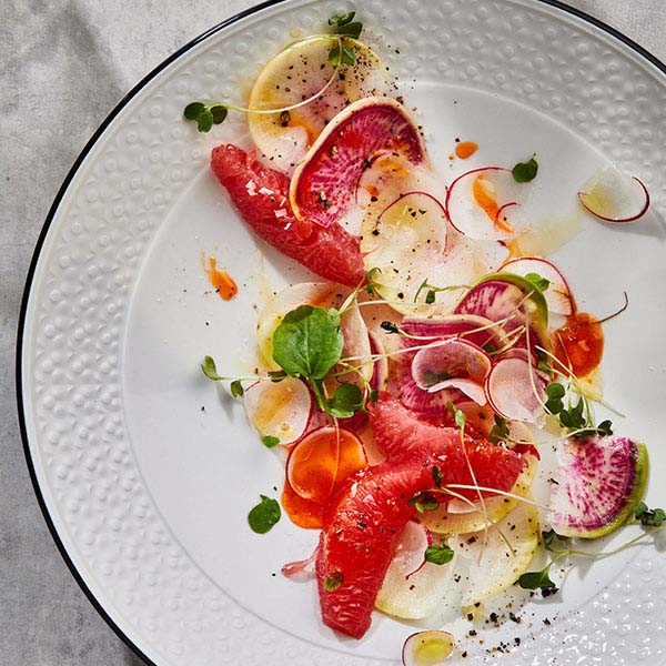 Тарелка «Бид Блэк Бэнд»;фарфор;D=28см;белый,черный