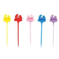 Пики для канапе «Краб»[120шт];пластик;,L=85мм;разноцветн.