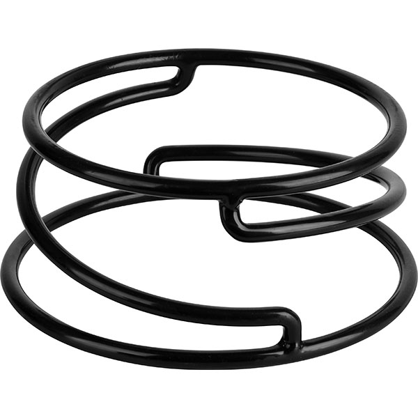 Подставка фуршетная;пластик;D=24,8/22,9,H=11,5см;черный