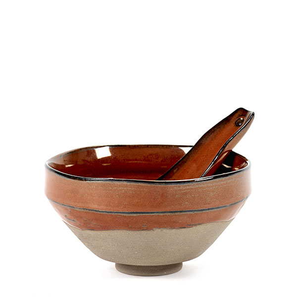 Салатник «Мерси» №3;керамика;D=12,5см;красный