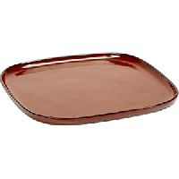 Блюдо квадратное;керамика;,H=15,L=254,B=254мм;коричнев.