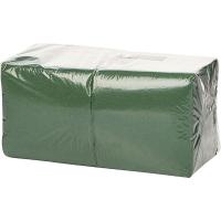 Салфетки «Папирус» 24*24см[400шт];бум. салфет.;,H=16,L=25,B=12,5см;зелен.