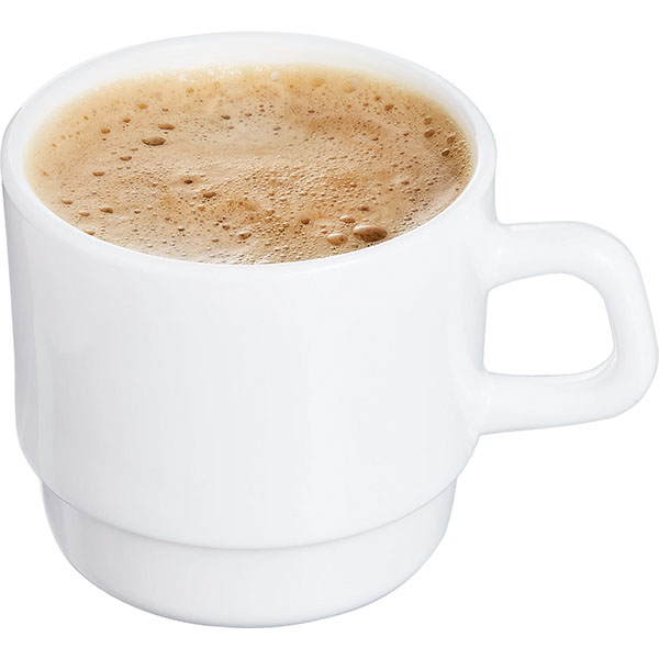 Чашка чайная «Ресторан»;стекло;220мл;D=75,H=70мм;белый