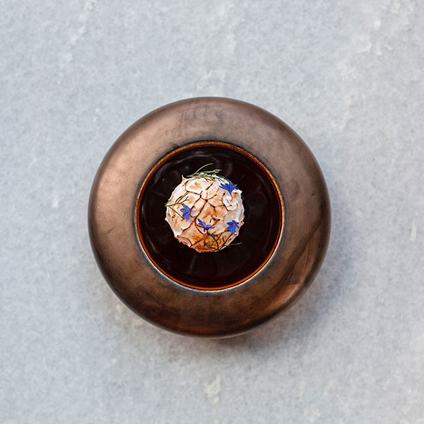 Салатник «Ро дизайн бай кевала»;керамика;165мл;D=22,H=5см;коричнев.