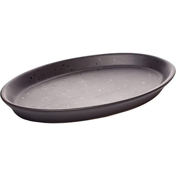 Тарелка «Оникс» овальная;керамика;,L=25,B=16,5см;черный