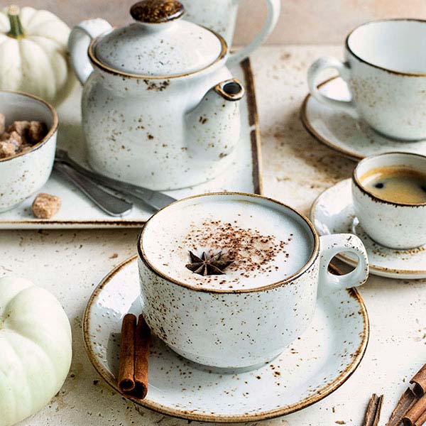 Чашка чайная «Крафт Вайт»;фарфор;285мл;D=90,H=65мм;белый,коричнев. Чашка чайная «Крафт Вайт»;фарфор;285мл;D=90,H=65мм;белый,коричнев.