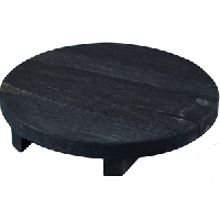 Доска для подачи на ножках;дуб;D=30,H=5см;черный дуб