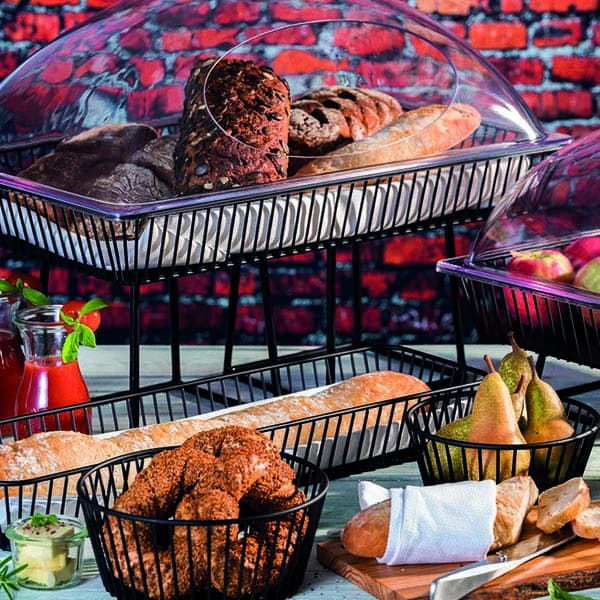 Корзина для хлеба;металл;D=17,H=7см;черный