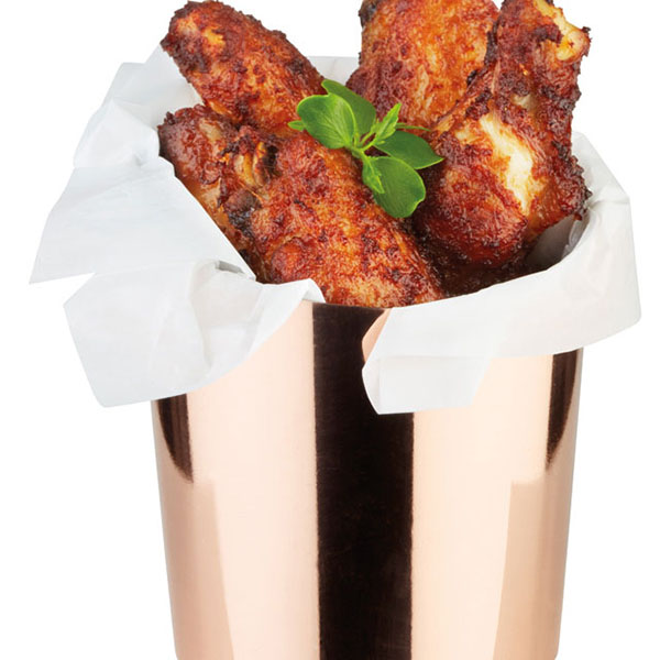 Емкость для закусок косой срез;сталь нерж.,медь;450мл;D=95мм