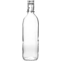 Бутылка «Эмилия» с пробкой;стекло,пластик;1л;D=85,H=290мм Бутылка «Эмилия» с пробкой;стекло,пластик;1л;D=85,H=290мм