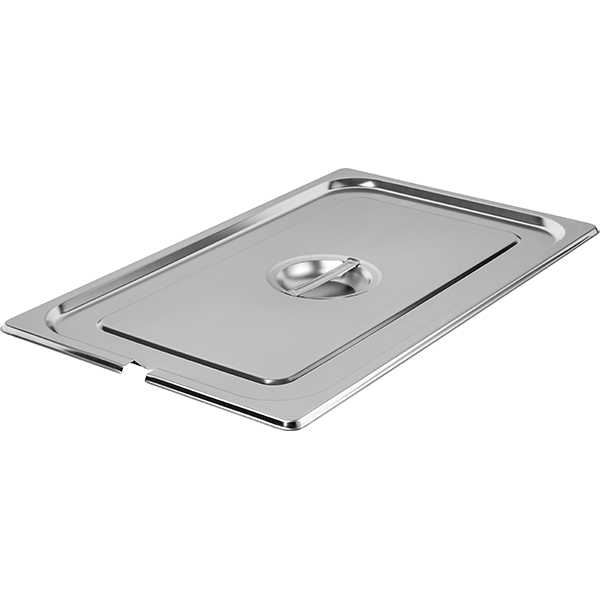 Крышка для гастроемкости GN 1/1 с вырезом для ложки;сталь нерж.;,H=3,L=54,B=34см;металлич.