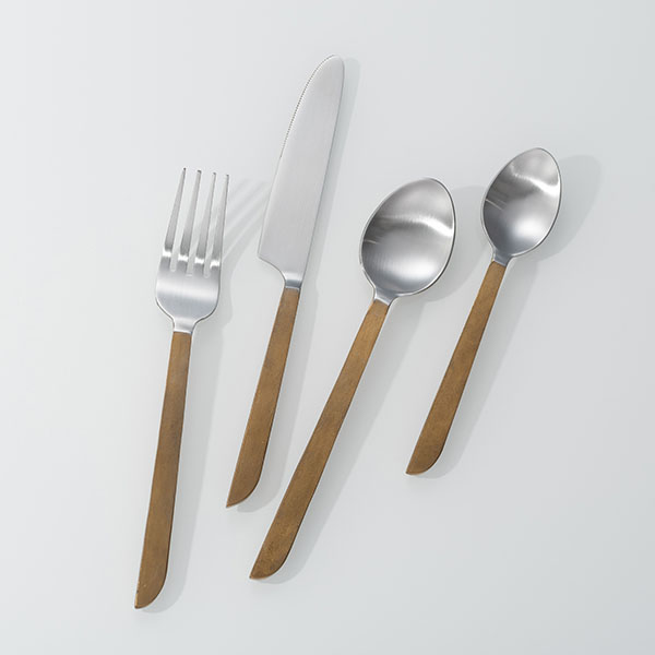 Вилка столовая «Концепт №8»;сталь нерж.;,L=21см;золотой,металлич.