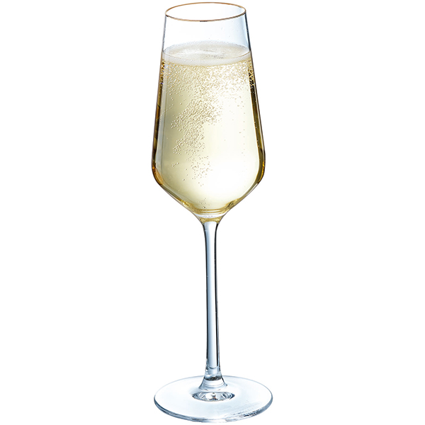 Бокал-флюте «Ультим Борд Ор»;хр.стекло;210мл;,H=23,2см;прозр.