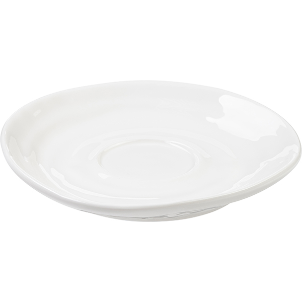 Блюдце «Милк»;фарфор;D=15/5см;белый