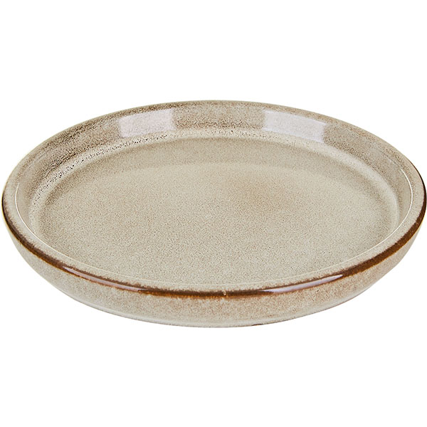 Блюдо «Поттерс» круглое;фарфор;D=16,5см;серый