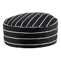 Шапочка поварская, разм.L;полиэстер,хлопок;черный,белый