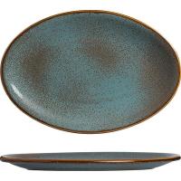 Блюдо «Анфора Алма» овальное;фарфор;,L=25,5,B=19см;голуб.