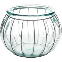 Подсвечник;стекло,металл;6,7л;D=19,H=18см