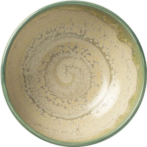 Салатник «Аврора Революшн Джейд»;фарфор;D=13,5см;зелен.