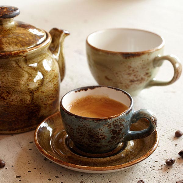 Блюдце «Крафт Браун»;фарфор;D=110/40,H=13мм;коричнев.