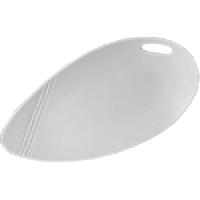 Блюдо «Органикс» овальное;фарфор;,H=30,L=380,B=195мм;белый