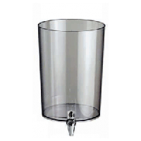 Емкость для диспенсера «Сандэй»;абс-пластик,сталь нерж.;6л;D=20,H=29см;прозр.