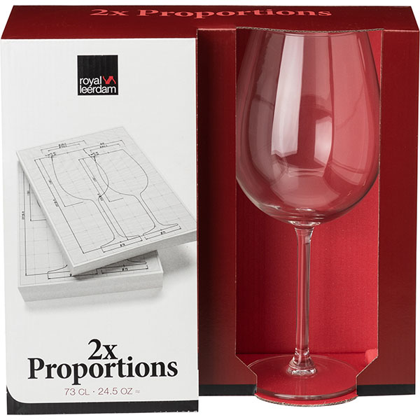 Бокал для вина «Пропоршнс» набор[2шт];стекло;0,73л;D=72,H=235мм;прозр.