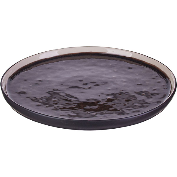Тарелка «Лагуна» мелкая;керамика;D=21,5см;коричнев.,фиолет.