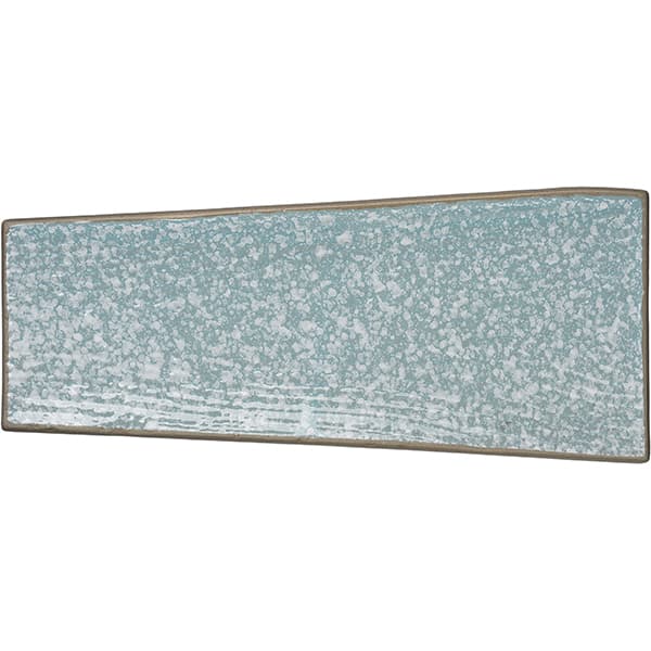 Блюдо «Органика» трапеция;фарфор;,L=36,5,B=15,5см;голуб.