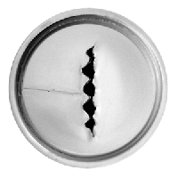 Насадка кондитерская «Рифленая лента»;сталь;D=22,H=30мм;металлич.