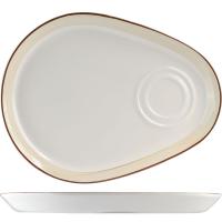 Блюдо «Чино» комби;фарфор;,H=2,L=28,B=25см;белый,бежев.