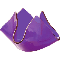 Подсвечник «Флауэ»;стекло;,H=106,L=185,B=177мм;св.корич.,тем.корич.