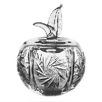 Декор.изделие «Яблоко»;хрусталь;D=12,7,H=16см;прозр.