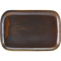 Блюдо «Рустик коппер» прямоугольное;фарфор;,L=34,5,B=23,5см;коричнев.,красный