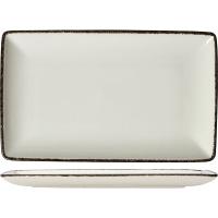 Блюдо «Чакоул Дэппл» прямоугольное;фарфор;,L=20,B=10см;белый,черный