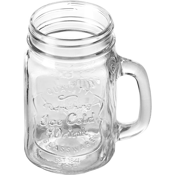 Кружка для пива «Банка»;стекло;450мл;D=65,H=132,L=100мм;прозр.