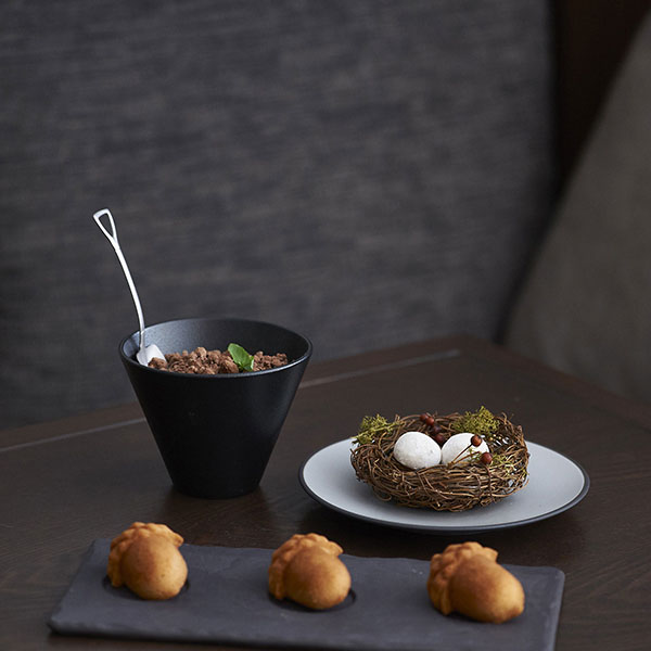 Тарелка «Экинокс» для хлеба;керамика;D=16,H=2см;серый