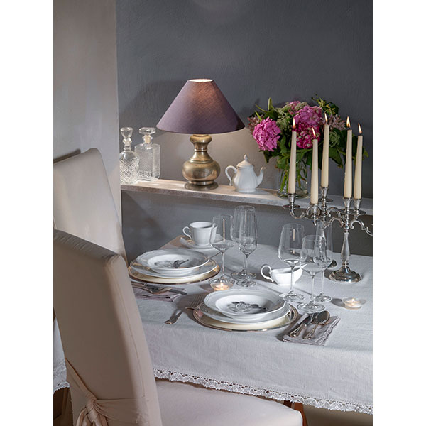 Тарелка «Опера» мелкая;фарфор;D=16см;белый