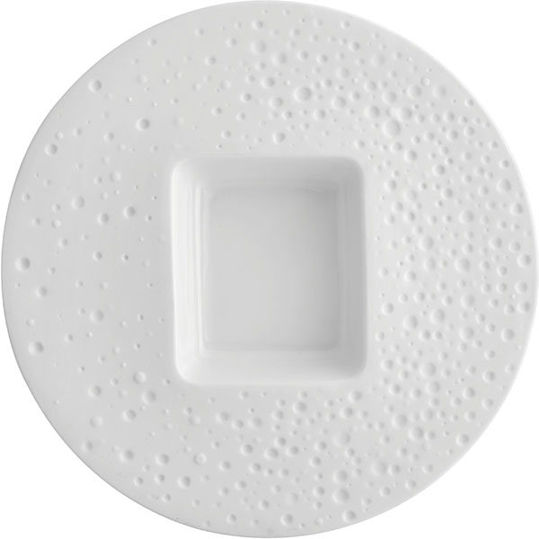 Тарелка «Минерал»;фарфор;,L=23см;белый